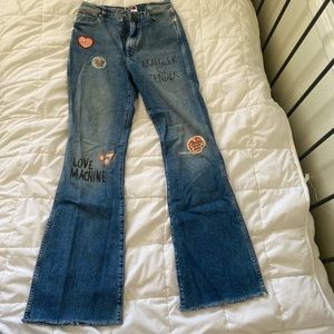 Wrangler 70s Flared Patched Jeans